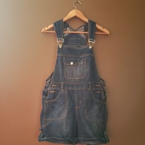 Denim Overall Shorts
